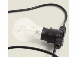 Ledkia Guirnalda Luminosa|Energía Solar|Guirnalda Exterior con Bombillas LED B22 Filamento G95 5m IP44 4000K Blanco Neutro