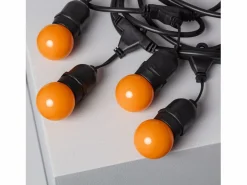 Ledkia Guirnalda Exterior con Bombillas LED E27 5.5m IP65 Negro Naranja Multicolor
