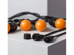 Ledkia Guirnalda Exterior con Bombillas LED E27 5.5m IP65 Negro Naranja Multicolor