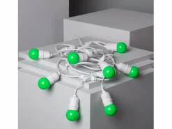 Ledkia Guirnalda Exterior con Bombillas LED E27 5.5m IP65 Blanco Verde Multicolor Outlet