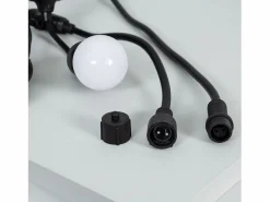 Ledkia Guirnalda Luminosa|Guirnalda Exterior con Bombillas LED E27 5.5m IP65 Negro Blanco