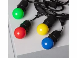 Ledkia Guirnalda Exterior con Bombillas LED E27 5.5m IP65 Negro Multicolor Hot