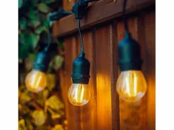 Ledkia Guirnalda Luces Exterior con 8 Portalámparas E27 5.5m IP65 Negro Online