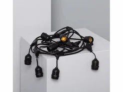 Ledkia Guirnalda Luces Exterior con 8 Portalámparas E27 5.5m IP65 Negro Online