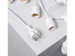 Ledkia Guirnalda Luminosa|Guirnalda Luces Exterior con 8 Portalámparas E27 5.5m IP65