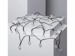 Ledkia Guirnalda Luminosa|Guirnalda Solar Exterior 30 Bolas LED 5m 5000K Blanco Frío
