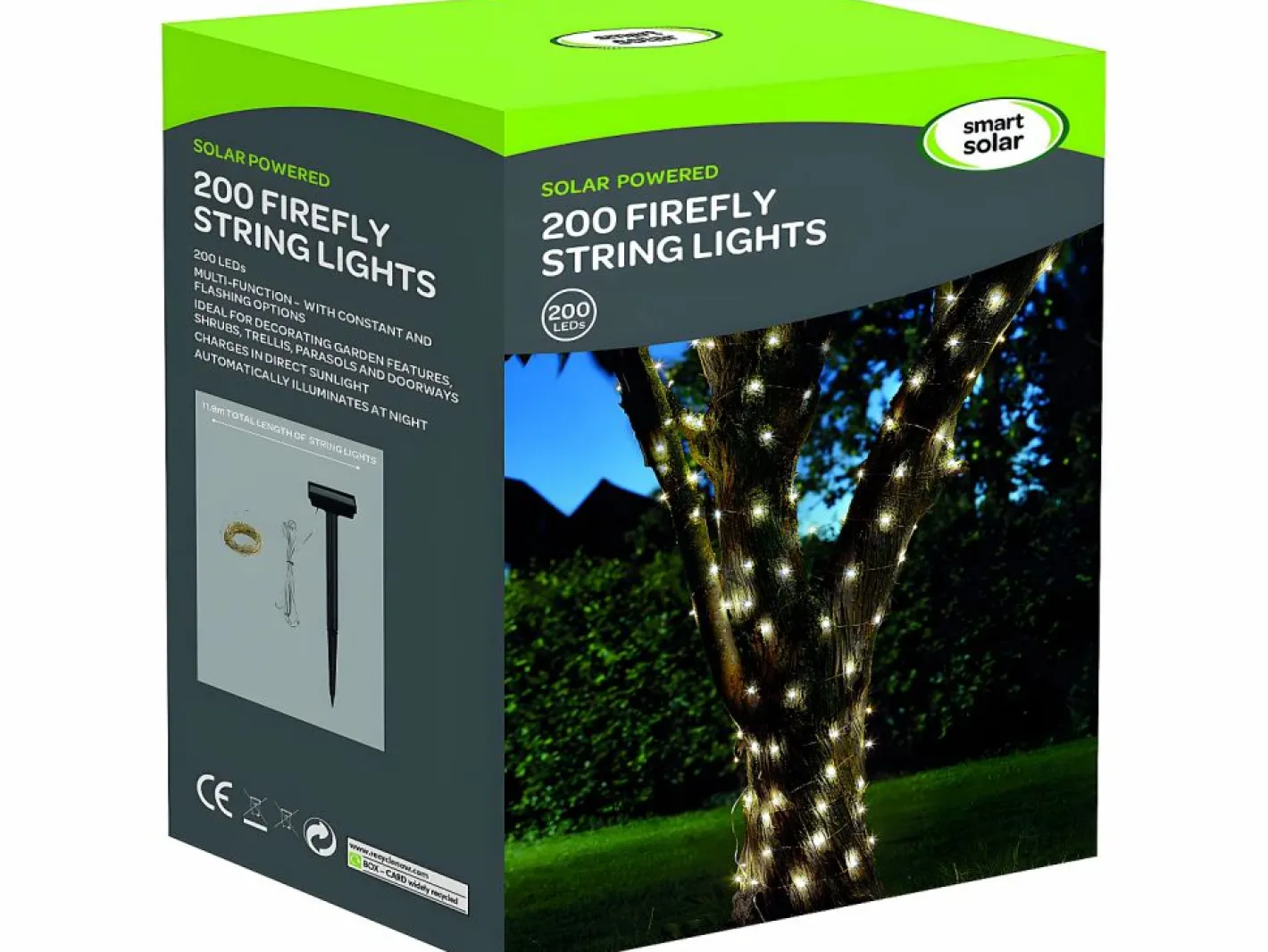 Guirnalda solar exterior LUCI200 LED blanco cálido - 21,9m^Smart garden products Best