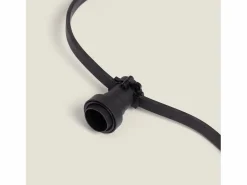Ledkia Guirnalda Luminosa|Guirnaldas para Exterior IP44 Cable Eléctrico Plano con Portalámparas E27 a Medida 10 m