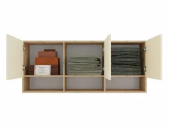 haaus Armario colgante Malmo, 3 puertas, Roble/arcilla artesanal, 144 x 27 x 60 cm Crema Hot