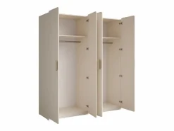 Meublorama Habitación completa AMALIE – Cama 160x200 cm con somier, armario, cómoda y 2 mesitas de noche Beige Sale
