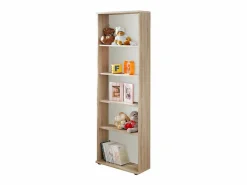Meublorama Habitación juvenil DENVER: armario de 3 puertas, cama, biblioteca, escritorio, estantería Marru00f3n