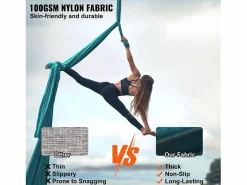 Esterillas De Yoga|Hamaca De Yoga Aéreo SucceBuy Hamaca De Yoga Aérea 5,5 Metros Nylon Suspendido Sling Inversión