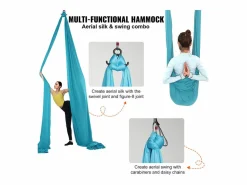 Esterillas De Yoga|Hamaca De Yoga Aéreo SucceBuy Conjunto De Hamaca De Yoga Aérea De Seda De 11 Metros Hamaca Trapecio Inversión