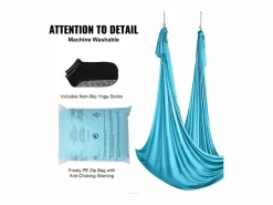 Esterillas De Yoga|Hamaca De Yoga Aéreo SucceBuy Conjunto De Hamaca De Yoga Aérea De Seda De 11 Metros Hamaca Trapecio Inversión