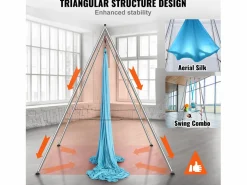 Esterillas De Yoga|Hamaca de Yoga SucceBuy, Armazón y Hamaca de Yoga Aéreo, Carga de 250 kg, Kit de Hamaca Aérea, para el Yoga Interior y Exterior,