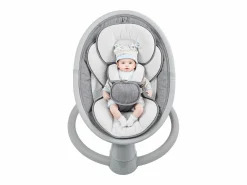Hamaca Eléctrica para Bebés, SucceBuy Columpio para Bebés y Recién Nacidos con 5 Velocidades, Mando Bluetooth, Canciones de Cuna y Cojín Gris Outlet