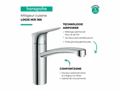 HANSGROHE Logis M31 160 grifo de cocina cromado Gris claro Online
