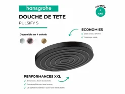 HANSGROHE Pulsify 260 EcoSmart fija de ducha mate Negro Sale