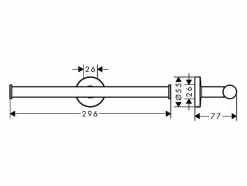 HANSGROHE Reserva Portarrollos cromado Logis Universal Gris claro New