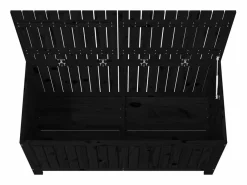 Garden Furniture Baúl De Jardín|Hara Caja de almacenaje jardín madera de pino negro 121x55x64 cm
