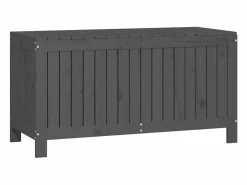 Garden Furniture Hara Caja de almacenaje jardín madera de pino 115x49x60 cm Gris