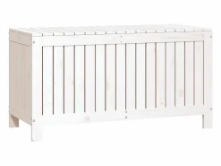 Garden Furniture Hara Caja de almacenaje jardín madera de pino 115x49x60 cm Blanco