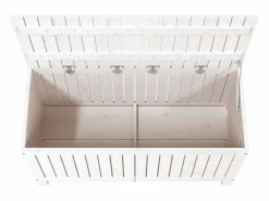 Garden Furniture Hara Caja de almacenaje jardín madera de pino 115x49x60 cm Blanco