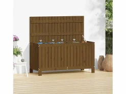 Garden Furniture Hara Caja de almacenaje jardín madera pino marrón miel 115x49x60 cm Marru00f3n