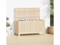 Garden Furniture Hara Caja de almacenaje jardín madera maciza de pino 115x49x60 cm Marru00f3n Online
