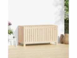 Garden Furniture Hara Caja de almacenaje jardín madera maciza de pino 115x49x60 cm Marru00f3n Online