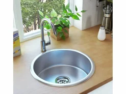 Helene Marie Fregadero de cocina con colador y sifón de acero inoxidable^Garden Furniture New