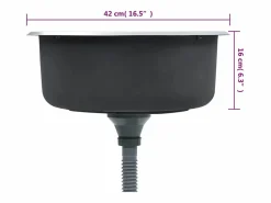 Helene Marie Fregadero de cocina con colador y sifón de acero inoxidable^Garden Furniture New