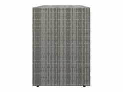 Garden Furniture Herber Armario de almacenaje de jardín ratán PE 100x55,5x80 cm Gris Sale