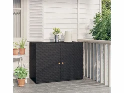 Garden Furniture Armario De Jardín|Herber Armario de jardín 100x55,5x80 cm Ratán sintético