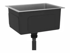 Garden Furniture Hicksville Fregadero de cocina hecho a mano acero inoxidable Plateado Sale