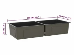 Garden Furniture Hicksville Fregadero hecho a mano acero inoxidable Negro Clearance