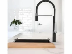 Hideno Mezclador para fregadero con ducha móvil y cromado^Essebagno