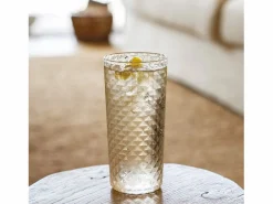 Highball - Juego de 4 copas para cóctel y vino aromático de 41 cl, cristal, diseño elegante - Zafferano, fabricado en Italia Transparente Outlet