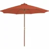 Garden Furniture Highlands Ranch Sombrilla de jardín con palo de madera terracota 300 cm Online