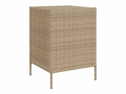 Garden Furniture Holiday Armario de almacenaje de jardín ratán PE 55x59x80 cm Beige Outlet