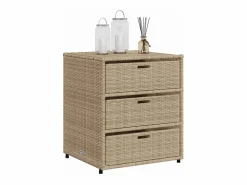 Holiday Armario de almacenaje de jardín ratán PE 55x59x69 cm^Garden Furniture Sale