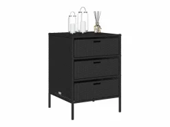 Holiday Armario de almacenaje de jardín ratán PE 55x59x80 cm^Garden Furniture Discount