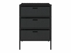Holiday Armario de almacenaje de jardín ratán PE 55x59x80 cm^Garden Furniture Discount