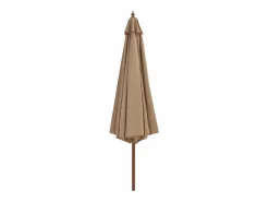 Hollywood Sombrilla de jardín con palo de madera 350 cm gris topo^Garden Furniture Sale