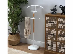 Versa Galán De Noche|Holstebro Galán de Noche Moderno Multifuncional con 2 Perchas o Colgadores para Ropa de Hombre o Mujer, , 112x28,8x46,5cm