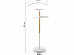 Versa Galán De Noche|Holstebro Galán de Noche Moderno Multifuncional con 2 Perchas o Colgadores para Ropa de Hombre o Mujer, , 112x28,8x46,5cm