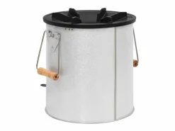 vidaxl Hornillo de leña para camping acero 45x25x26 cm Plateado Hot