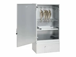 Horno ahumador astillas madera acero galvanizado 44,5x29x83 cm ES281282 Plateado Online