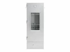 vidaxl Horno ahumador astillas madera acero galvanizado 44,5x29x110 cm Plateado New