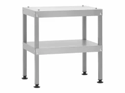 vidaxl Horno ahumador de barbacoa con mesa acero galvanizado Plateado Clearance